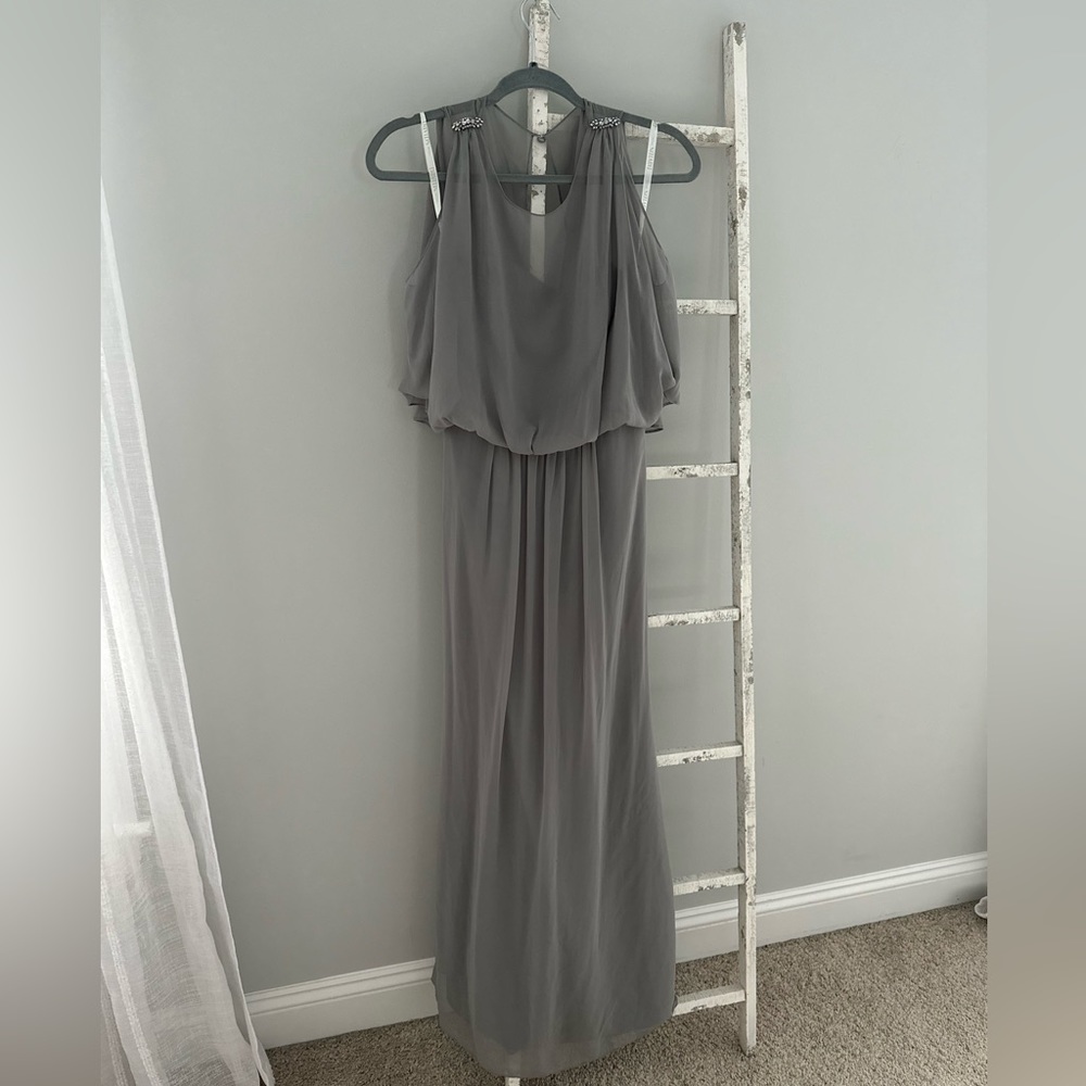 David’s bridal brides maid dress size 6 gray ❤️